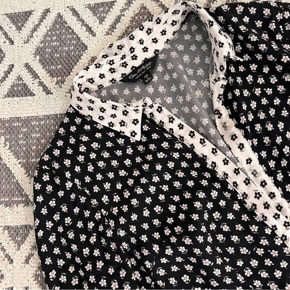 Miss selfridge ditzy floral long sleeve fit & flare dress - Picture 6 of 6